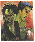 Ernst Ludwig Kirchner Douple-selfportrait china oil painting artist